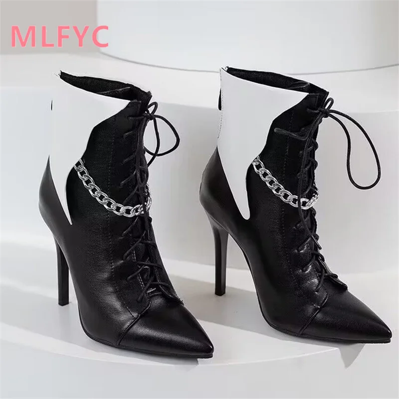 

2023 Summer High Heel Fashion Fish Mouth Zipper Low Barrel Cool Boots Women's Fashion Sexy High Heel Boots