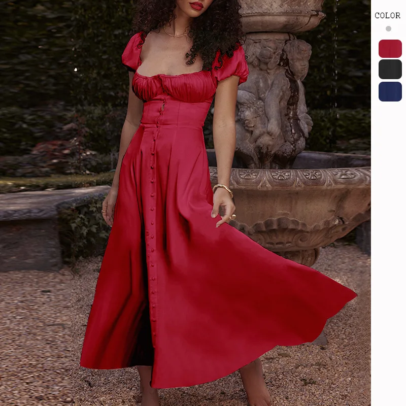 

High Quality 2024 Sexy Women Clothes Female Pure Color Splice Grace Beautiful Pleated Skirt Spring Summer Traf Y2ak Party Girl