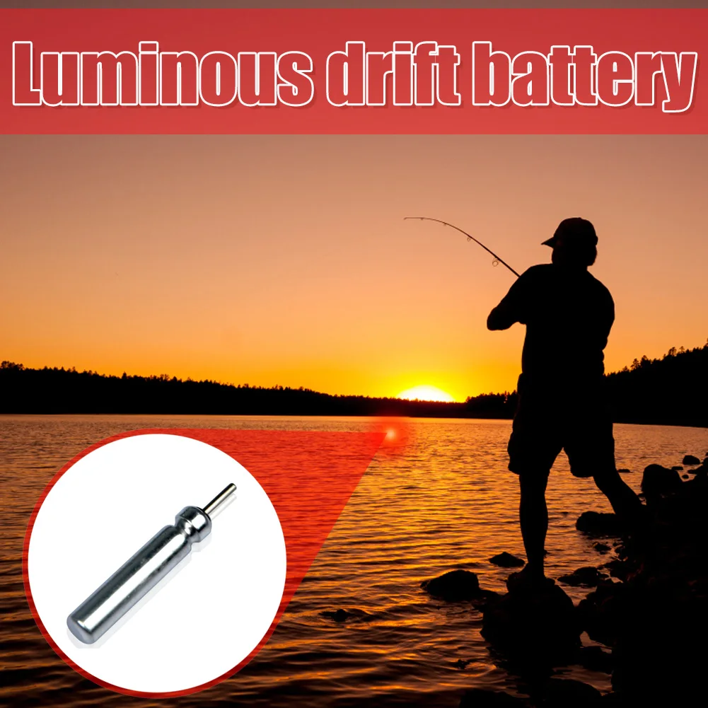 10Pcs CR425 Electronic Luminous Electric Battery Fishing Floats Night Light Floats Lithium Pin Cells Fishing Accessories