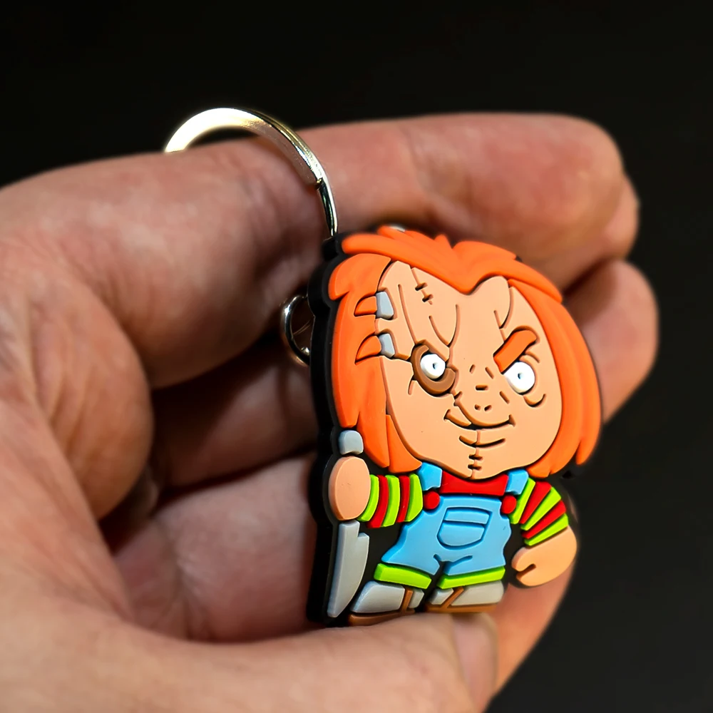 50PCS PVC Keychain Funny Style Horror Movie Character Keyring New Arrival Custom Key Chain Accessories Wedding Party Souvenir