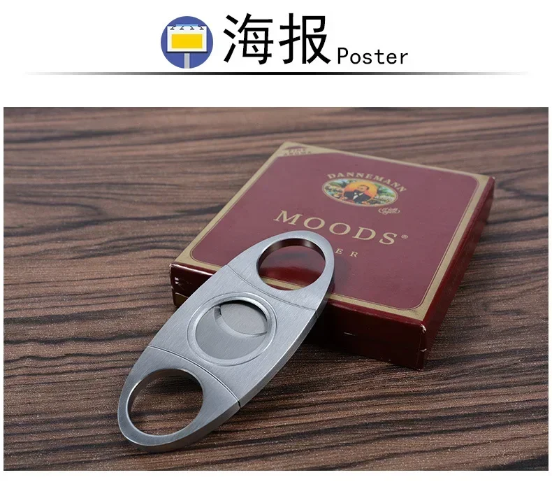 Description Picture 2 of itemStainless Steel Cigar Cutter Metal Classic Cutter Cigar Scissors Gift Puncher Cutting Knife Cigar Accessory