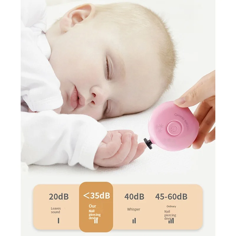 Electric baby nail sharpener Baby Nail sharpener Cartoon three-color children's nail 3-head tool set