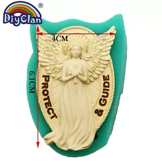 Engel-Silikonform Kuchendekorationswerkzeuge Epoxidharz-Gießform Figuren Mastix Polymer-Ton Aroma Fondant Schokolade Dessert Backzubehör – Detail 12