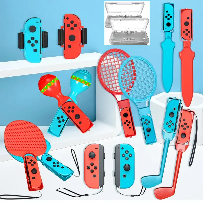 

For Switch/Switch OLED Somatosensory Sports Sets Sports Accessories Joycon Grip Golf Tennis Racket NS Somatosensory Accessories