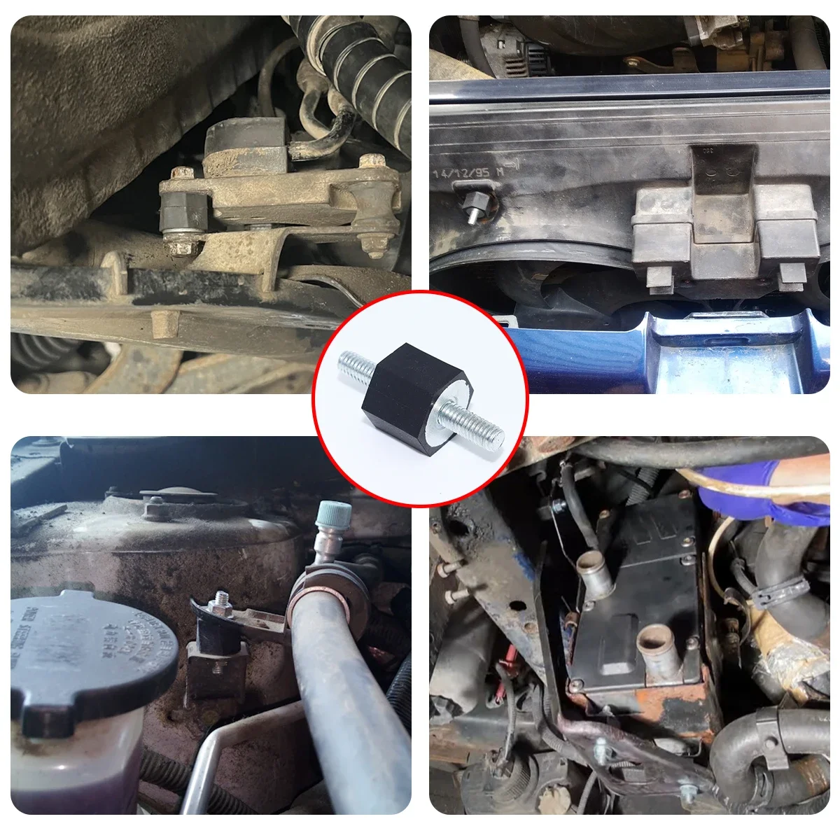 4x Kraftstoffpumpen-Gummilager Für VW Transporter T4 - Vibrationsdämpfer