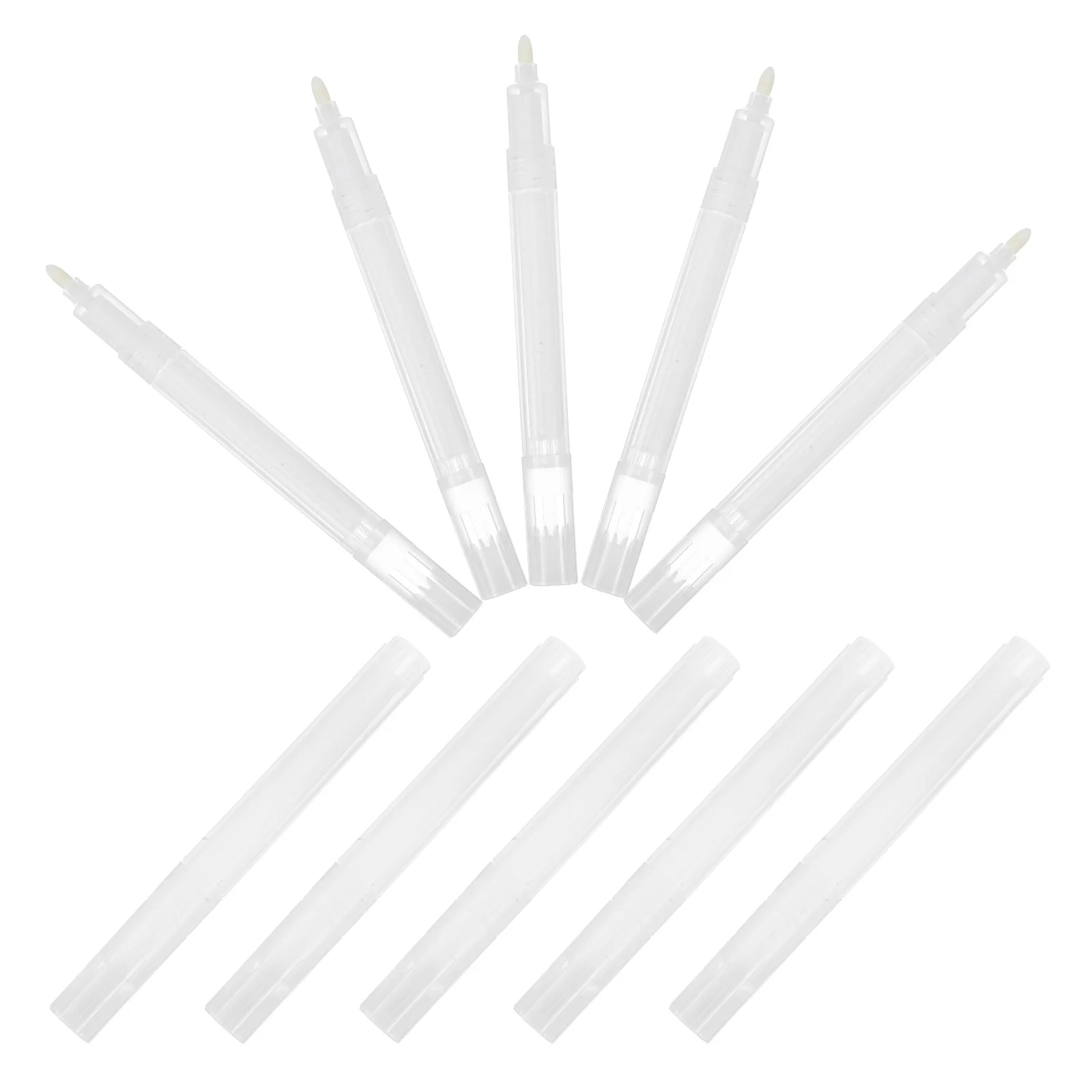 10 Pcs Mark Pen Empty Tube Blank Brush Marker Refillable Markers Graffiti Pens