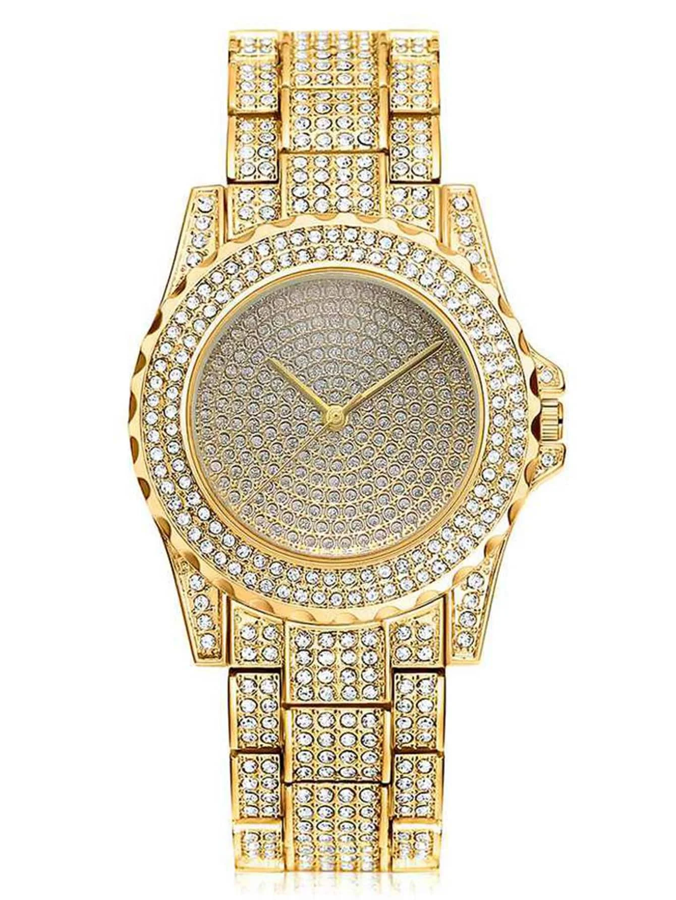 2PCS Luxury Women Gold Watch Fashion Ladies Quartz Diamond Wristwatch Elegant Female Bracelet Watches Set Reloj Mujer women watches