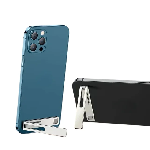 Invisible Ultra Thin Magnetic Mobile Phone Holder Stands Metal Alloy Foldable Cellphone Kickstand Desktop Tablet Bracket Support 2
