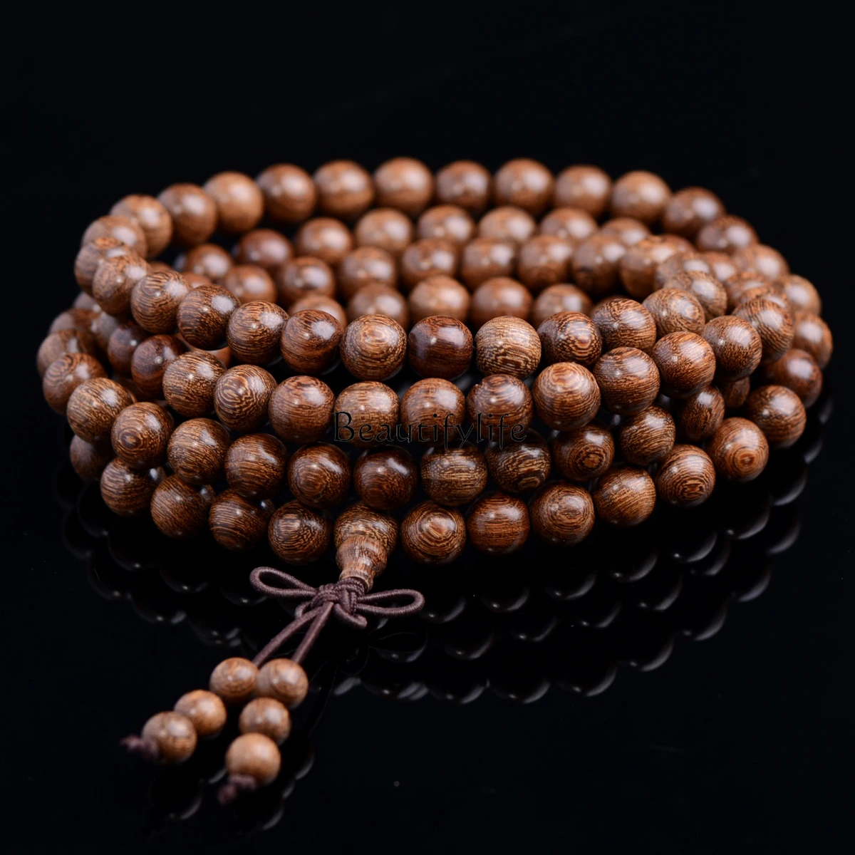 

S. Lee Wooden Buddha Beads Ebony Gloomy Wood Bracelet Men and Women Couple