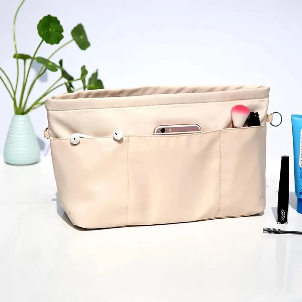 1Pcs New Storage Bags Insert Cosmetic Bag Felt with Zipped Top Linner Bag Portable Multi-Pocket Women Handbag Organizer Purse