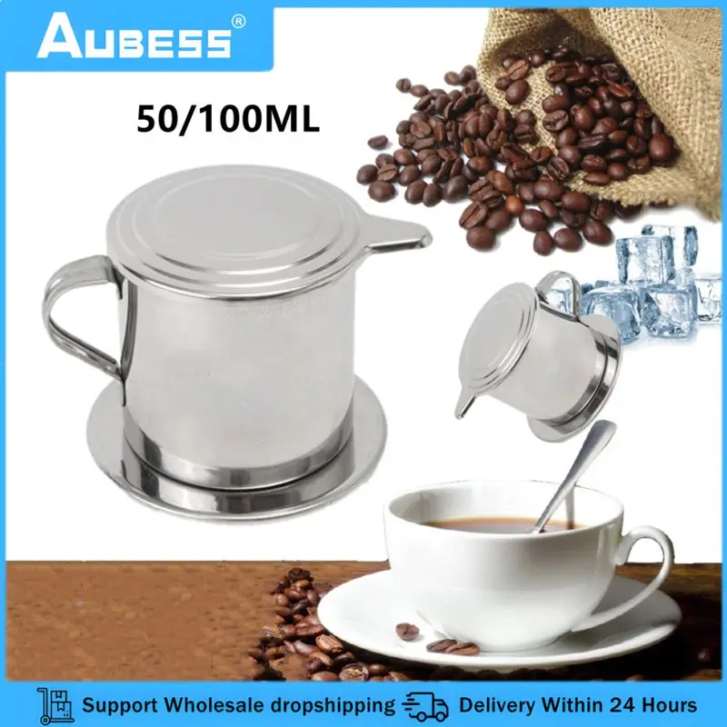 Stainless Steel Coffee Filter Infuse Cup Vietnamese Coffee Dripper Maker  Pot Portable Coffee Drip Strainer Kitchen Coffee Tools - AliExpress