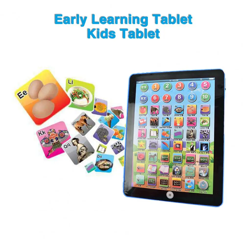 Kids learning tablet Touch Screen Eye Protection ABC Word Song Music Number Learning Electronic Interactive Educational Toy