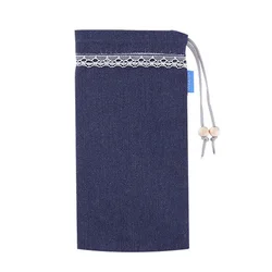 Radiation Protection Silver Fiber Phone Pouch - EMF Shielding & Anti - Theft Case (Navy 2 layer)
