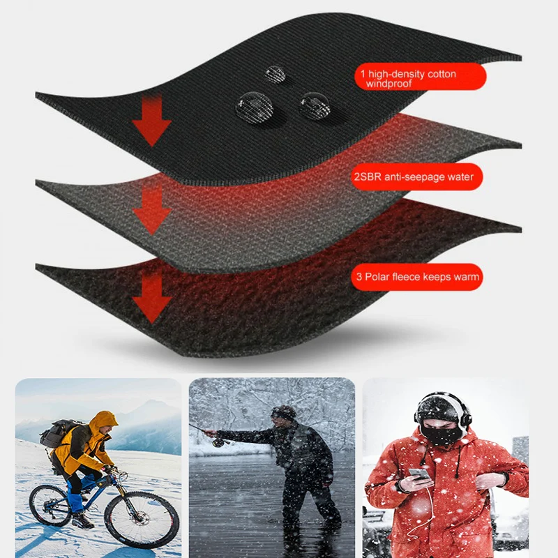 2 Fingers Flip Touchscreen Gloves Winter Warm Waterproof Windproof Glove Fishing Riding Velvet Mittens Women Men Angling Gloves