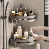Three Layers Bathroom Nail-free Shelf Shower Corner Shelf Plastics Shampoo Shelf Shower Supply Storage Bathroom Accessories 2