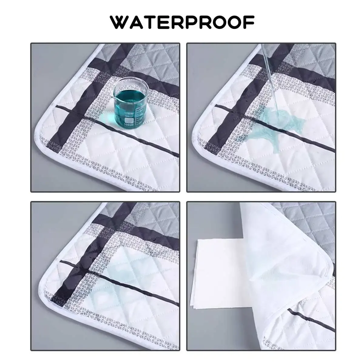 Washable Incontinence Bed Pad Reusable Changing Pad Sheet Urine Mat Nappy Diaper Mattress Protector Waterproof Cover Kids Adult 2