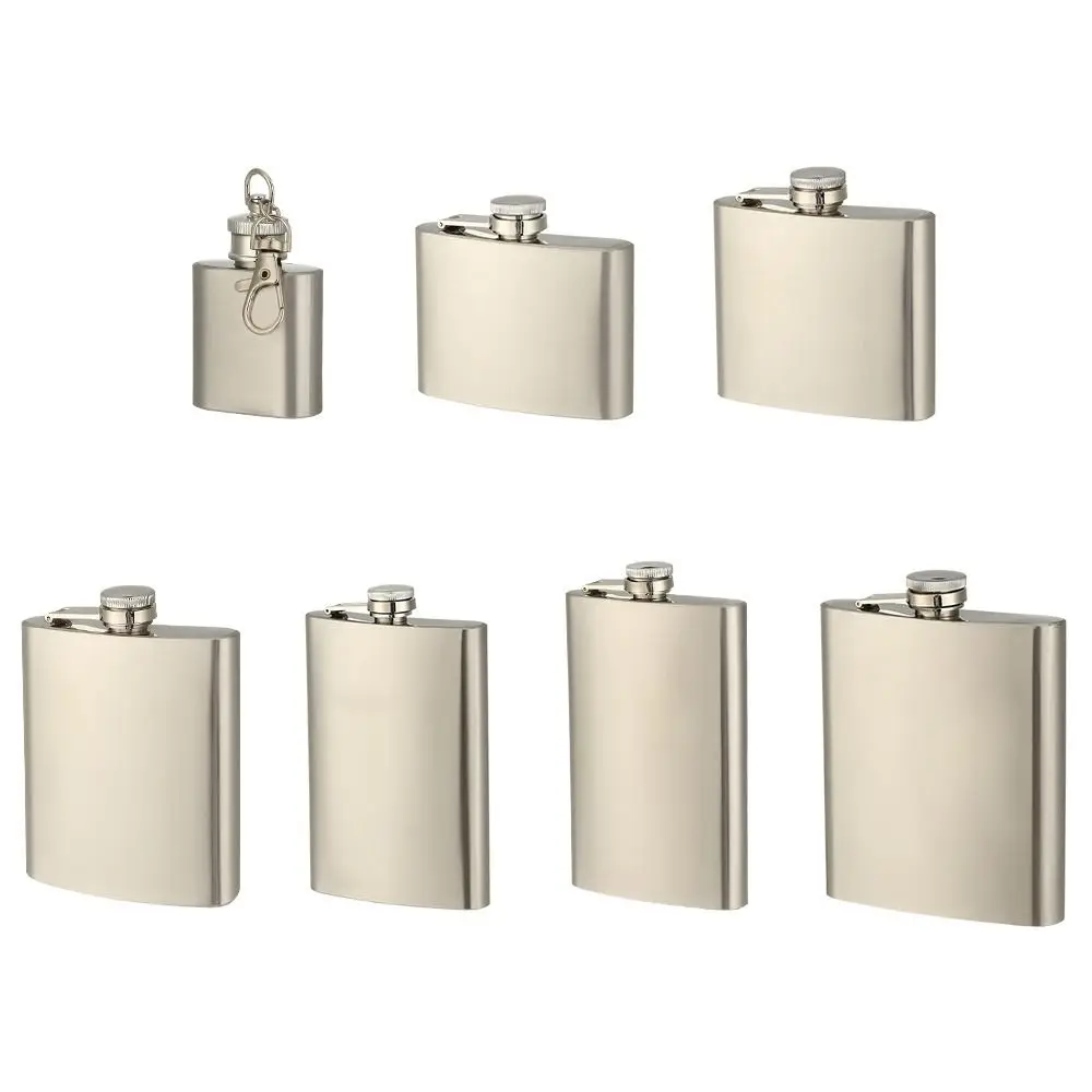 Stainless Steel Hip Flask Portable Container Liquor Flask Leakproof Convenient Whisky Flagon Outdoor