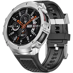 Dual - Function Sport Band with Stainless Steel Case and TPU Strap Bracelet - Watch 5 Pro 45mm (Silver)