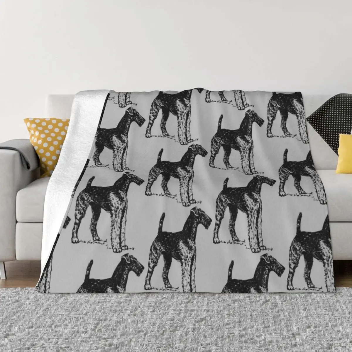 

Airedale Terrier Throw Blanket Furry Blanket Thin Blanket