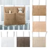 New Thick Plush Baby Crib Hanging Storage Bag Portable Double Pockets Newborn Cot Toy Organizer Bag Bed Headboard Storage Pouch 1