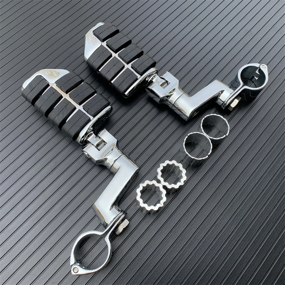 22253235mmChromeHighwayBarFootpegsPegsMountFitForHarleySuzukiYamahaHonda.jpg