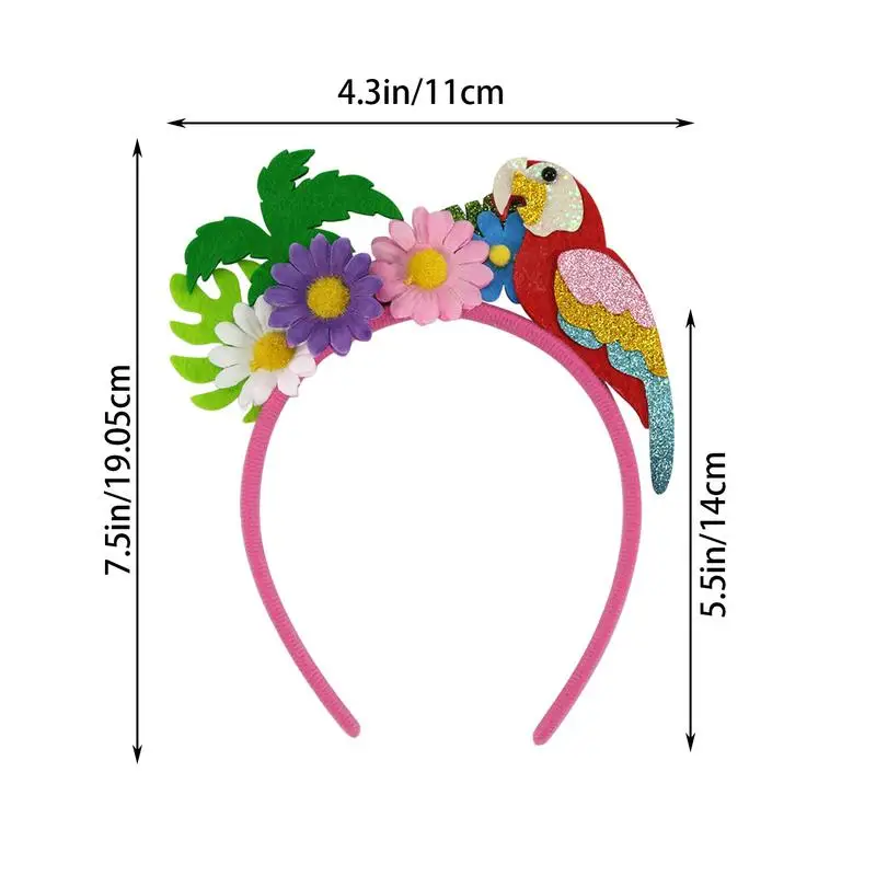 Headband Hawaiian Decorative Flower Hairband Set Of 8 Beach Party Hair Hoop For Kids Adults Carnival Dress Up Floral Hairhoop