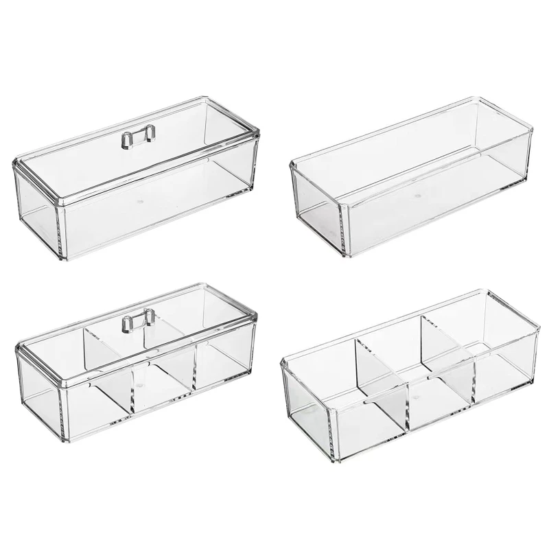 Transparent Acrylic for Case Stackable Storage for Case for Vanity Countertop Bedroom Bathroom Office Desk Org makeup organizer acrylic cosmetic storage drawers and jewelry display box skin care stackable storage box for vanity