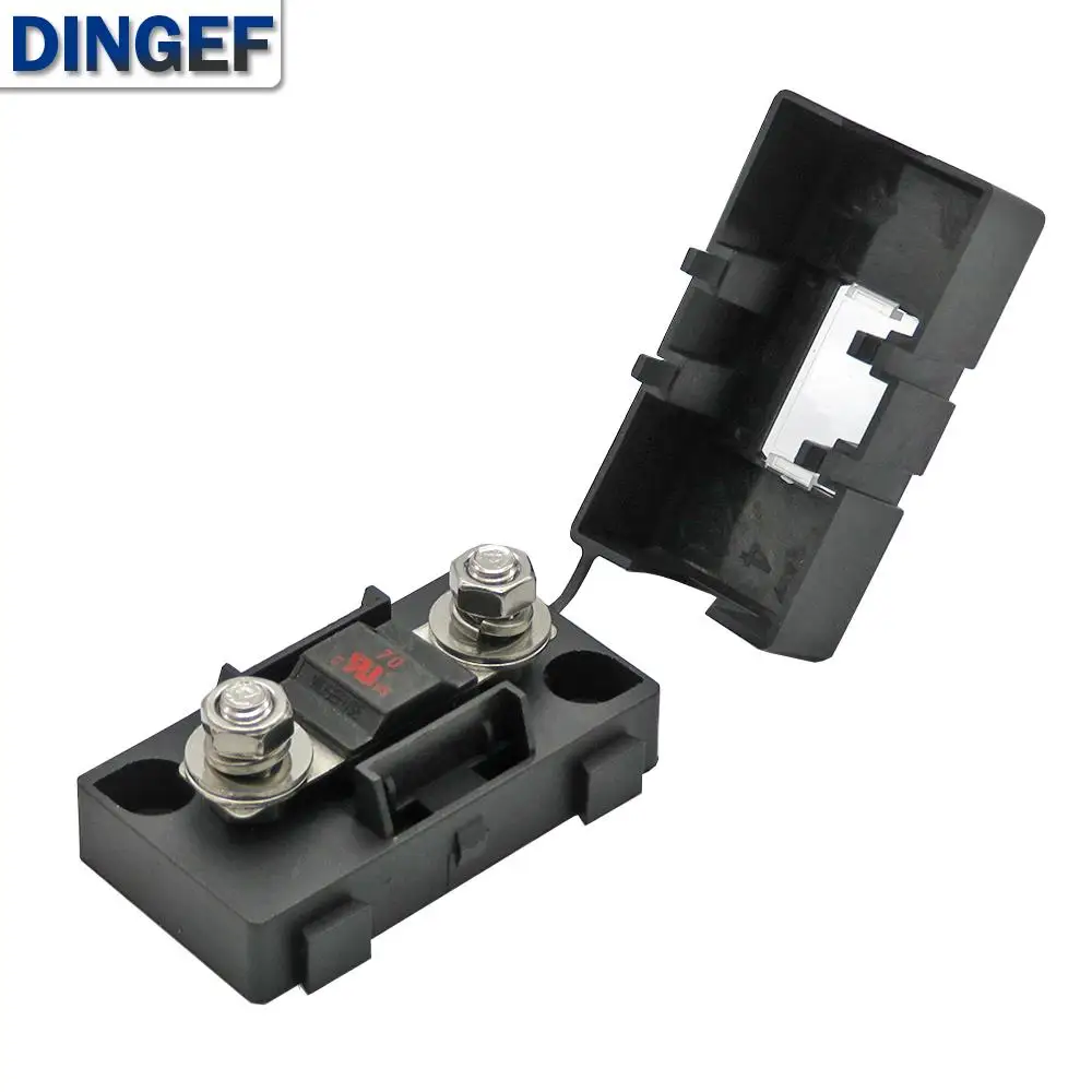 Trumpet Fork Plug Fuse 1Set 2PCS ANS 32V 40A 50A 60A 70A 80A 100A 125A 150A 200A Bolt Fixed Insurance ANS-8 Safety Plate Base