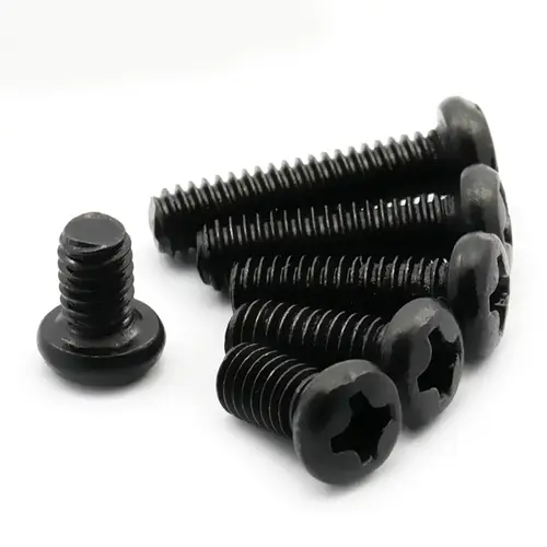 100pcs/lot Cross Recessed Pan Head Screw M1 M1.2 M1.6 M2 M2.5 M3 M4 M6 Carbon Steel Black Phillips Machine Screw GRADE 4.8 - Image 6