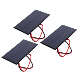 3 - Piece 6V 1W Polycrystalline Solar Power Module with 30cm Cable (As Picture)