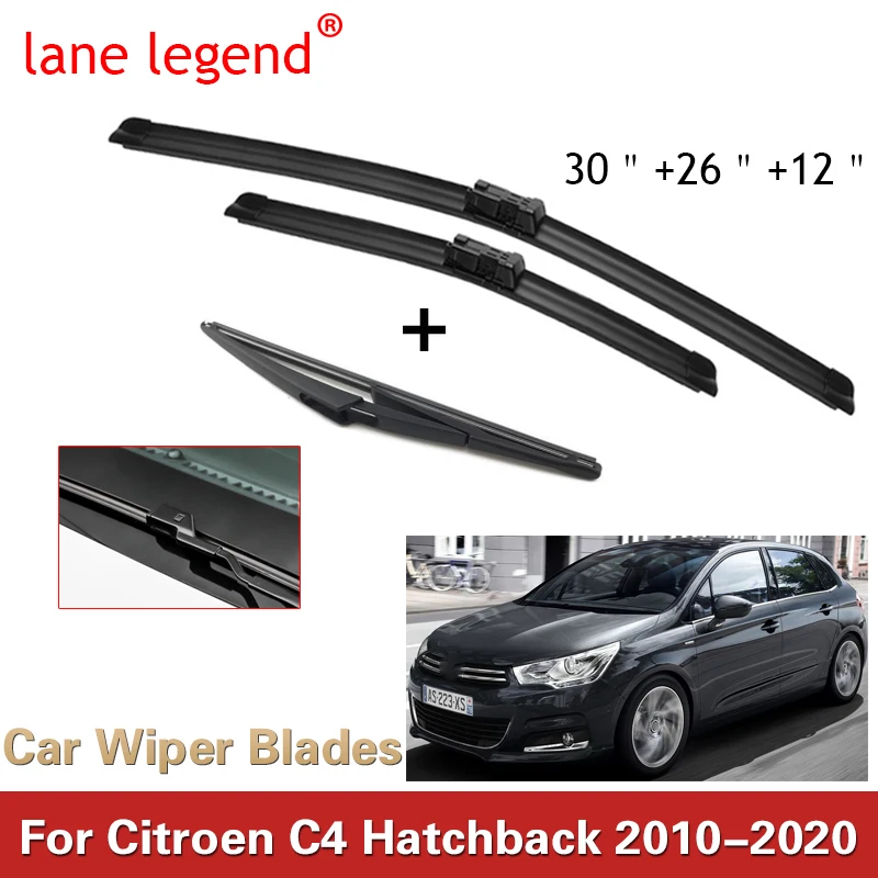 CarWiperFrontRearWiperBladesSetForCitroenC4Hatchback2010