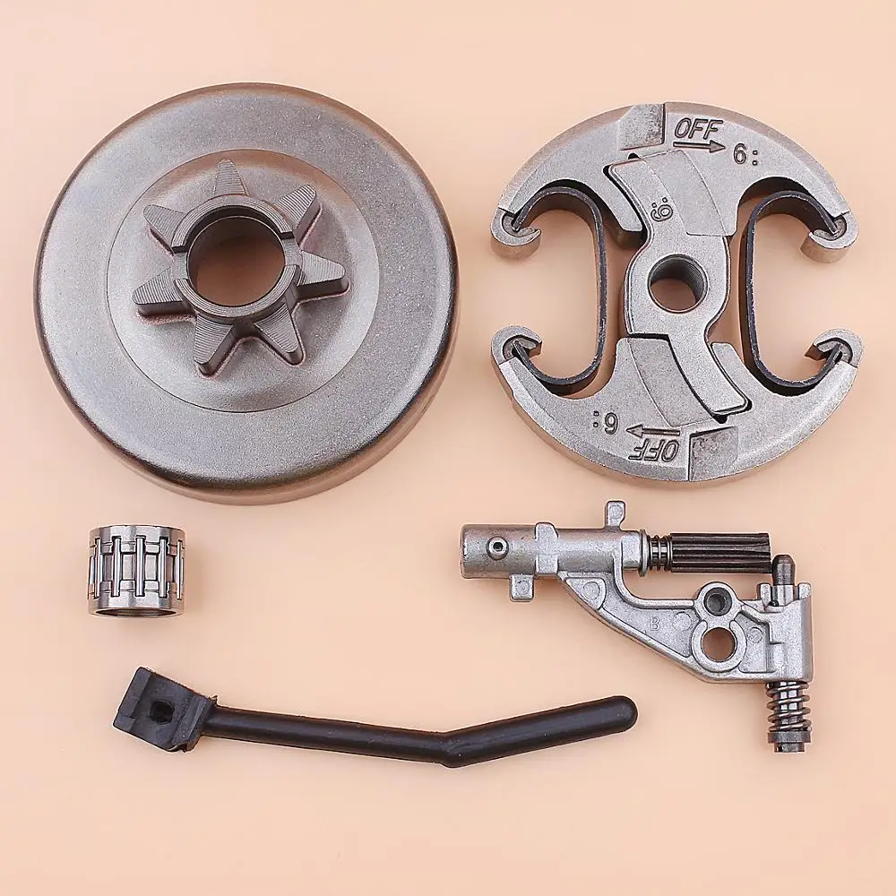 

.325" 7T Clutch Drum Oil Pump Pressure Line Bearing Kit For Husqvarna 455 460 Chainsaw Replace Part 537291702 544180104