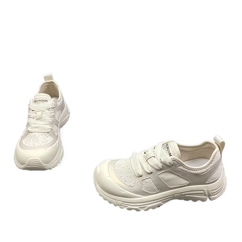 

Модная и универсальная спортивная обувь, сетчатые повседневные туфли для женщин, летняя новая обувь с круглым носком на толстой подошве, легкая и дышащая