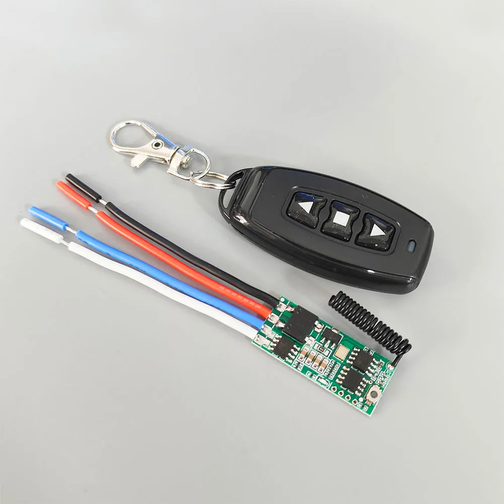 무선 차고 문 제어 DC 12V 24V 모터 제어 릴레이 모듈 정방향 및 역방향 DIY 용 433MHZ RF 원격 제어