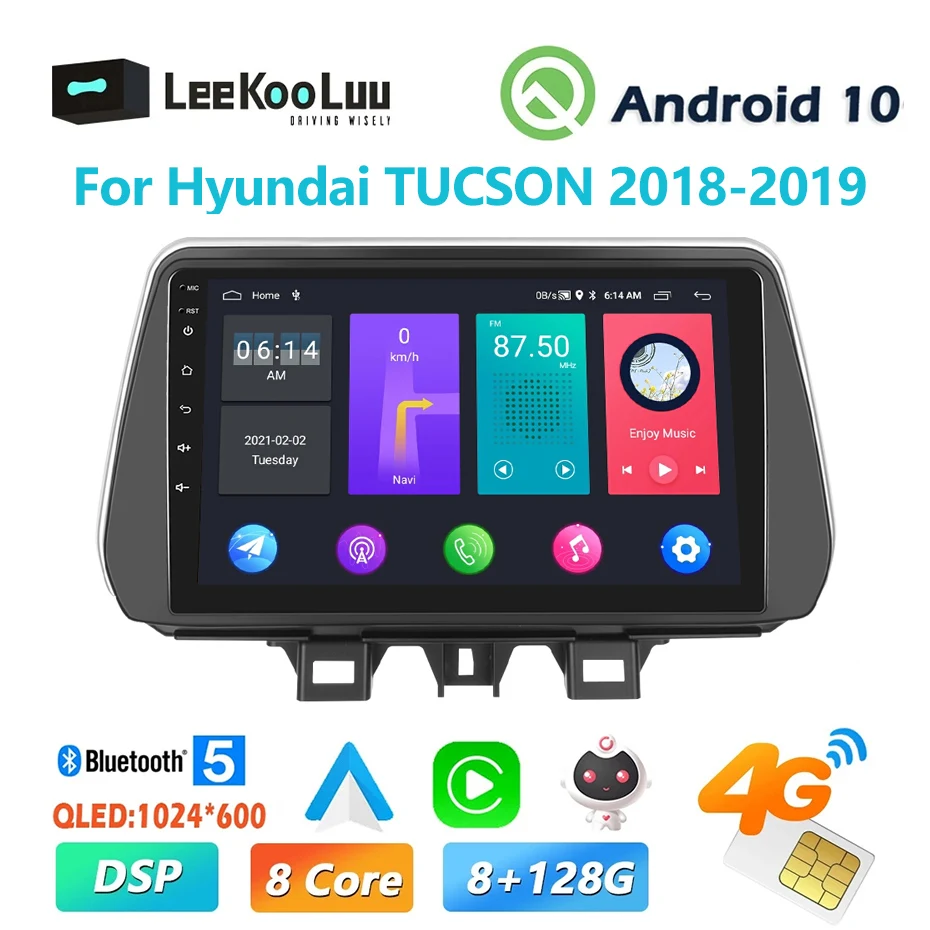 

LeeKooLuu Android 11 автомобильный радиоприемник мультимедийный плеер для Hyundai TUCSON 2018 2019 2Din GPS беспроводной Carplay стерео 4G Android авто