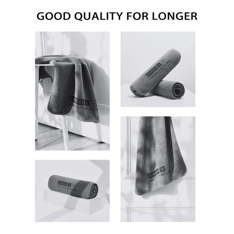 세차용 부드러운 더블 레이어 플러시 마이크로 화이버 타월, 물 흡수 걸레, 세차