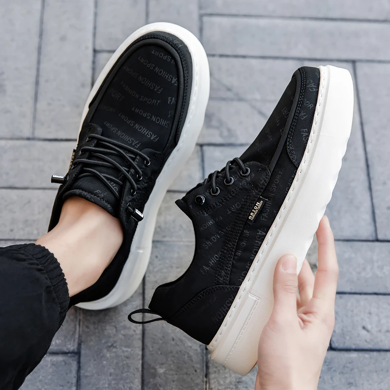 Men's Breathable Canvas Casual Walking Shoes Non-Slip Lightweight Comfortable Sneakers for Male 6