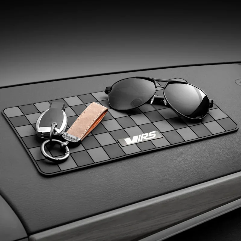 Car Anti-Slip Mat For Skoda VRS Octavia FABIA KAMIQ KAROQ KODIAQ RAPID SUPERB Anti Slide Dash Phone Car Pad Mat Accessories