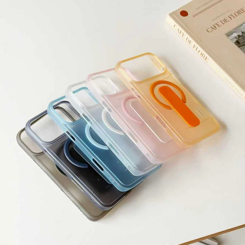 Magnetic Folding Stand Anti-Drop Minimalist Phone Case