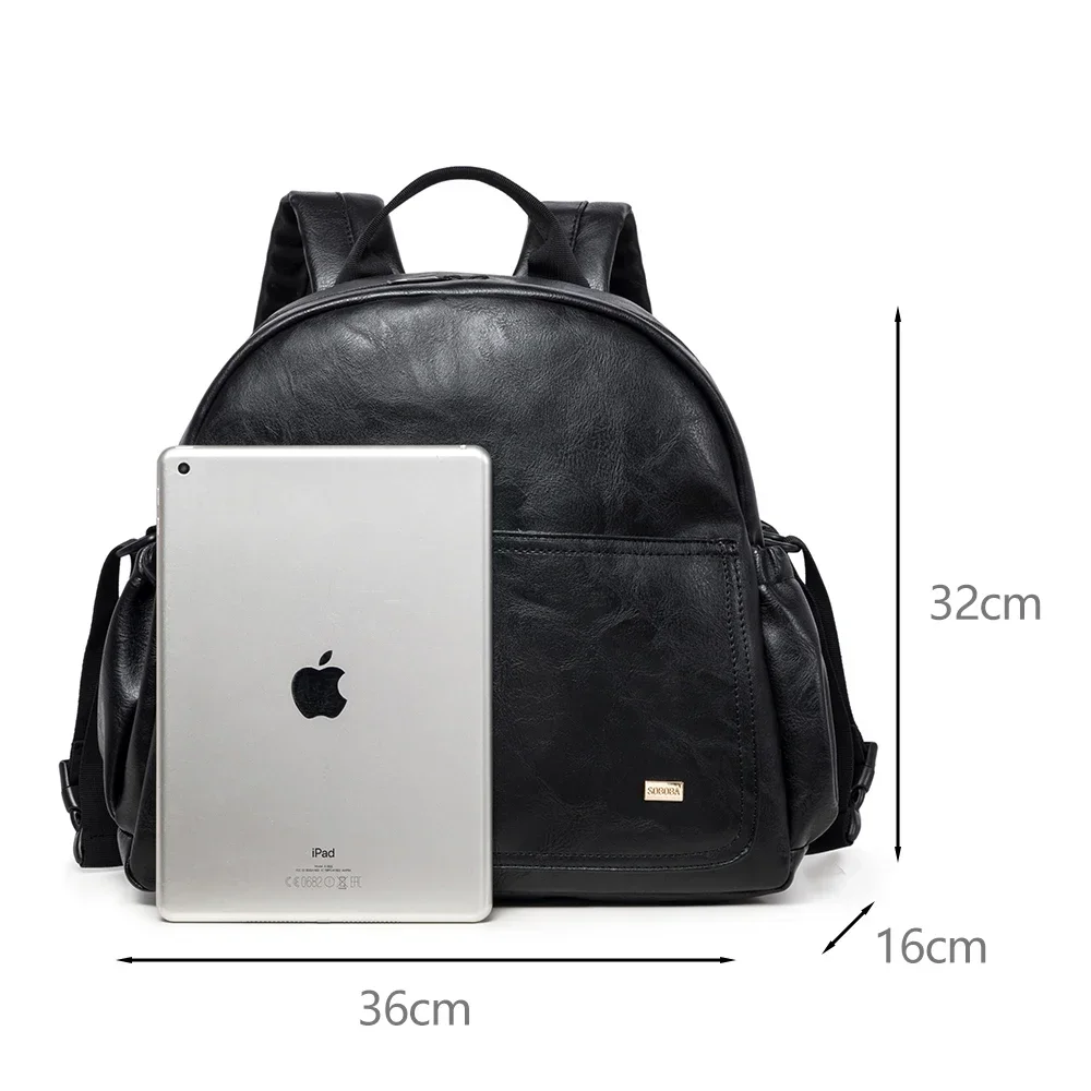 Soboba Large Capacity Solid Diaper Bag with Backpack Straps for Fashionable Mothers – Waterproof Nappy Changing Bag 2