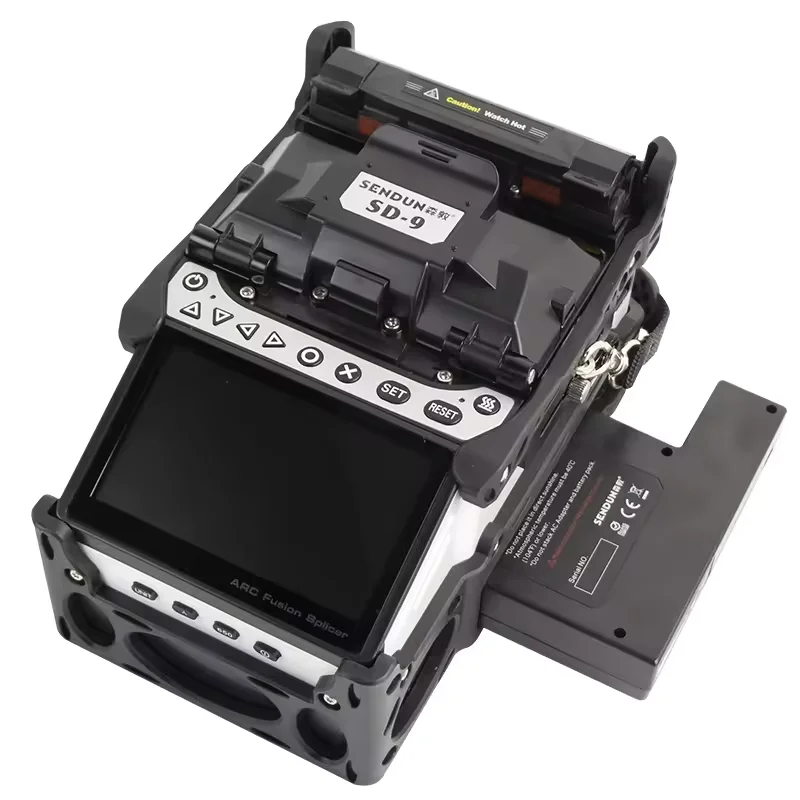 NEW SENDUN SD-9 6-Motor Auto Core Alignment Fiber Fusion Splicer 5s Fast Splicing 11s Heating VFL Power Meter Integrated Toolbox