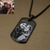 Personalized Custom Photo and Message Necklace Pendant Keychain Dog tag,Customized Engraved Necklace with Photo Christmas Gifts 1