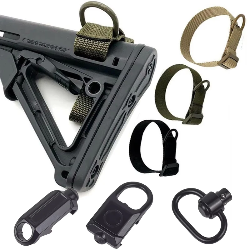 Sling Swivel Adapter Tactical Sling Adapter Sling Adapter Sling Attachment Adapter Multifunction Airsoft Tactical ButtStock Sling Adapter For AR15 HK416