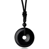 Tree of Life Wire Wrapped Natural Black Onyx Hexagonal Moon Pendant Pyramid Ping Buckle Hand-woven Necklaces Women Men Jewelry 3