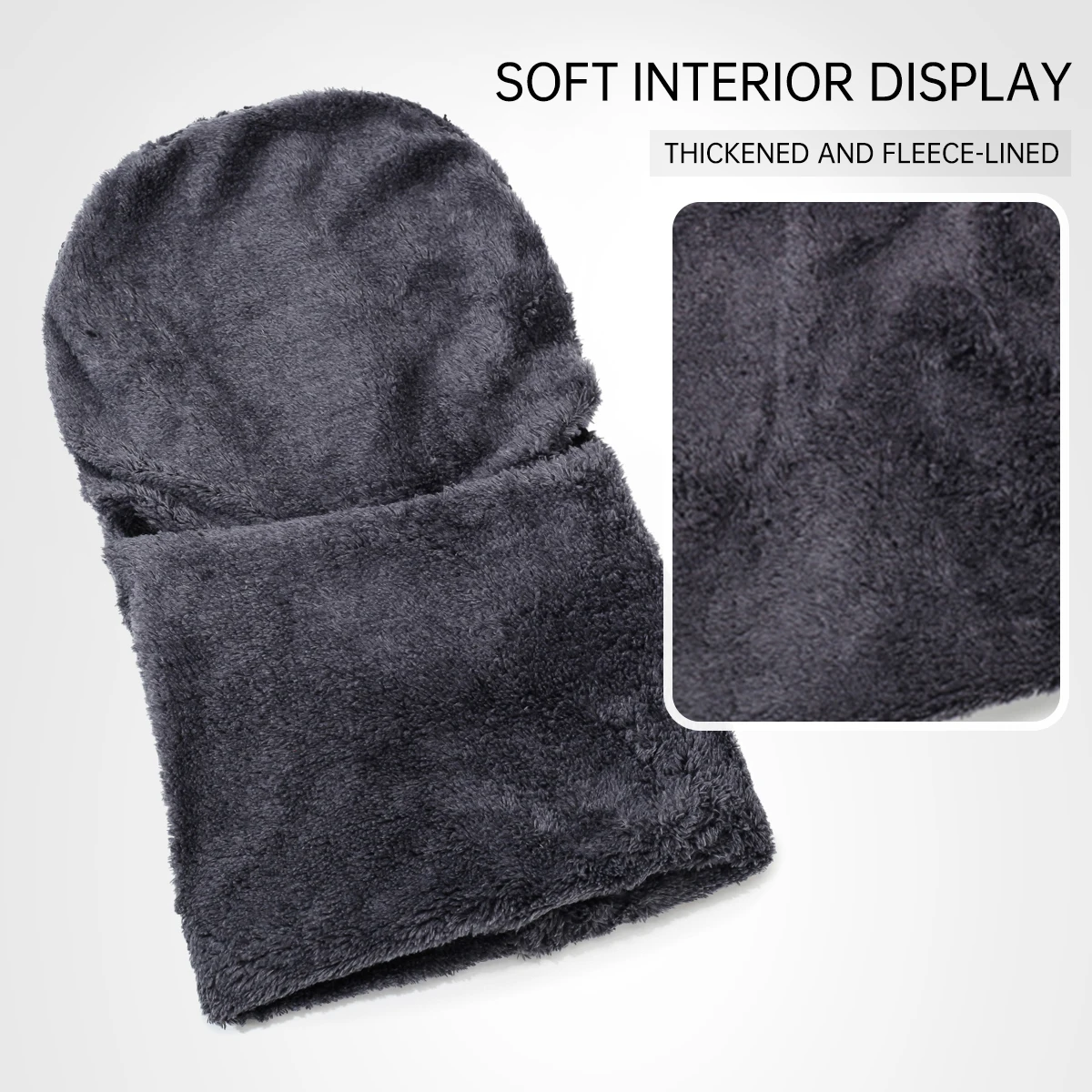 Winter Cold-Proof Face Mask for Men and Women, Winter Neck Scarf Hat for Cycling, Motorcycle, Electric Vehicle, Face Protection, Warm and Windproof Headgear, Thickened