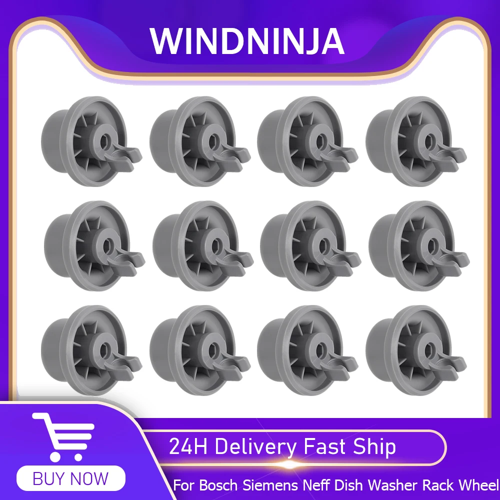 12pcs Dishwasher Wheels For Bosch Siemens Neff Dish Washing Machine Rack Wheels Replacement Parts Dishwasher Rack Basket Wheels 1