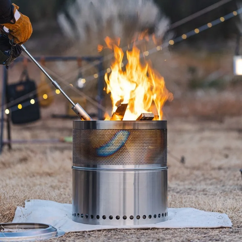 Outdoor Portable Removable Spray Gun Stainless Steel Fire Grill Camping Household BBQ Point Charcoal Spray Gun