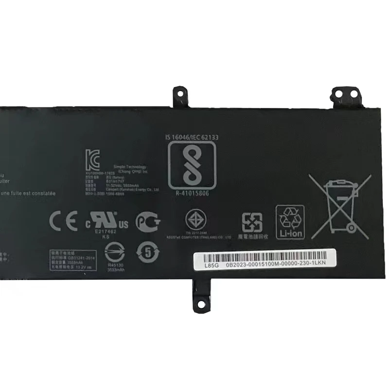 100% �������� ��Ʈ�� ���͸�, ASUS S4200U S4200UQ S4000V S4100V S410UA R421U B31N1707, 3800mAh