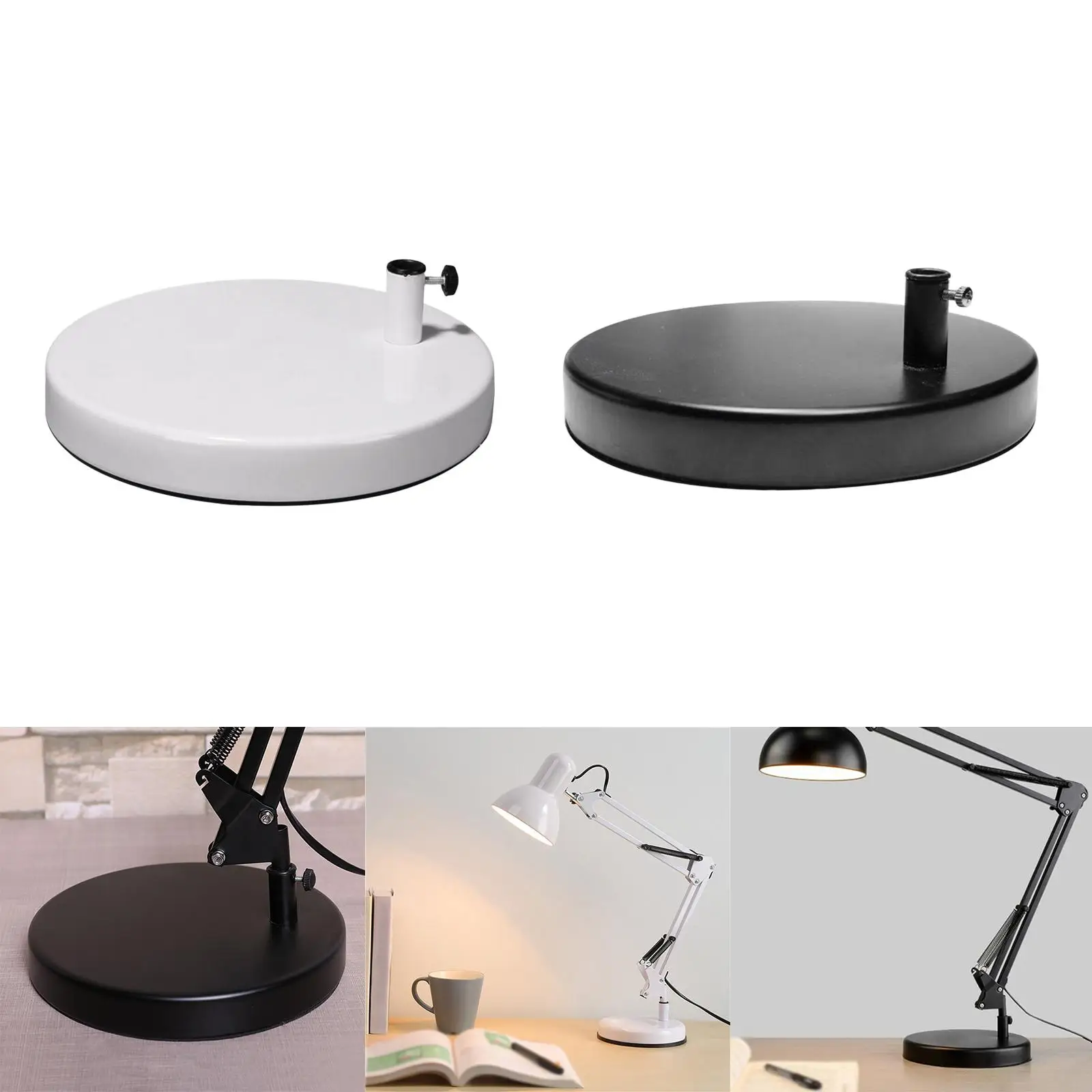 Metal Base for Table Lamp Bottom Plate Desk Lamp Base for Desk Reading Accessories
