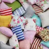 4pcs 1/12 Mini Dollhouse Miniature Wooden Sofa Cushion Pillow Simulation Furniture Model Toys Doll House Decoration Baby Gift 4